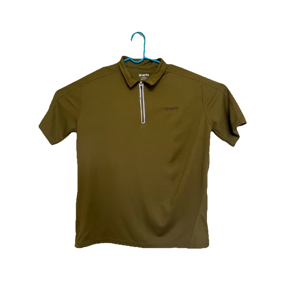 Vertx Mens Short Sleeve 1/4 Zip Shirt Dark Green  Mens‎ Large